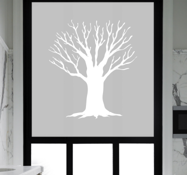 Sticker della finestra di schizzo dell'albero del bagno - TenStickers
