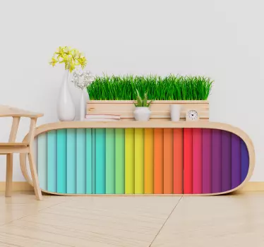 Adesivo per mobili linee colorate - TenStickers