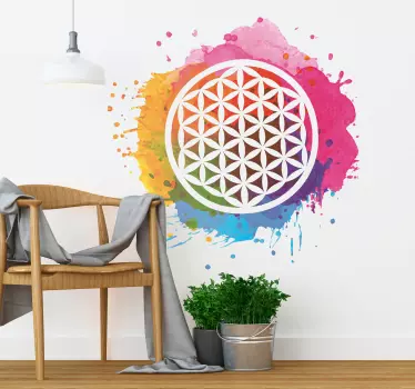 Sticker di yoga del fiore della vita - TenStickers
