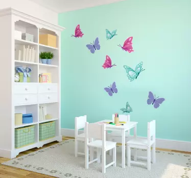 Sticker farfalle pastello - TenStickers