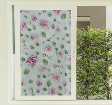 sticker finestra fiori piante - TenStickers