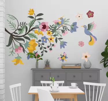 sticker  floreale fiore di primavera brillante - TenStickers