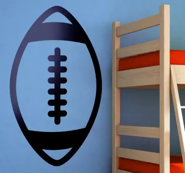 Sticker icona palla rugby - TenStickers