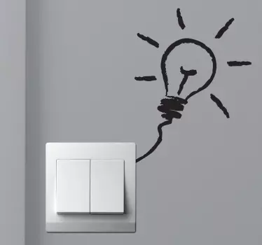 Sticker interruttore lampadina idea - TenStickers