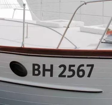 Adesivo murale mare registrazione di una nave personalizzata - TenStickers