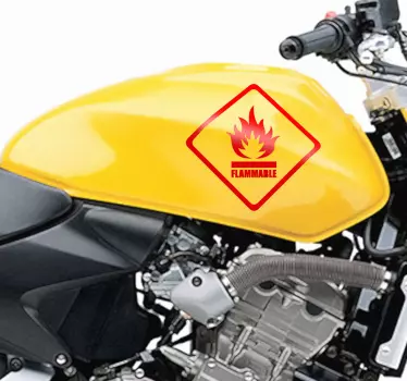 Sticker moto segnale infiammabile - TenStickers