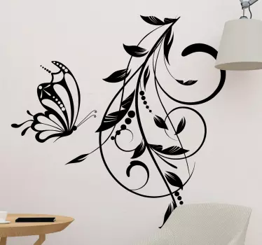 Sticker murale pianta Foglia di farfalla - TenStickers