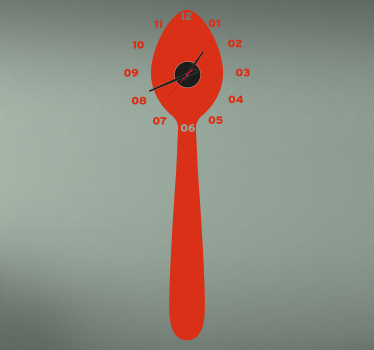 Sticker orologio cucchiaio - TenStickers