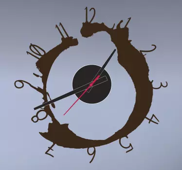 Sticker orologio macchia con numeri - TenStickers