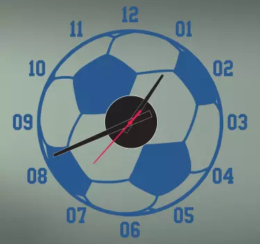 Sticker orologio pallone calcio - TenStickers