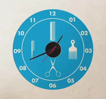 Sticker orologio parrucchiere - TenStickers