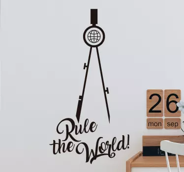 Sticker per architetti Rule the World - TenStickers