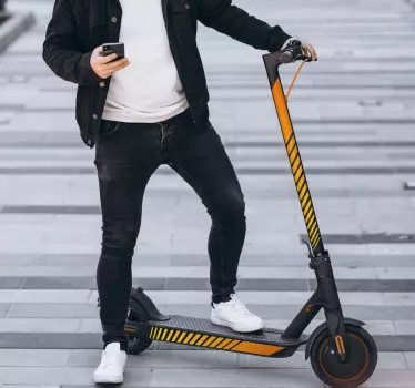 Adesivi per monopattino patinete tiras naranja - TenStickers