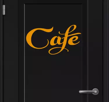 Sticker porta Cafe - TenStickers