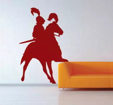 Sticker silhouette cavaliere - TenStickers