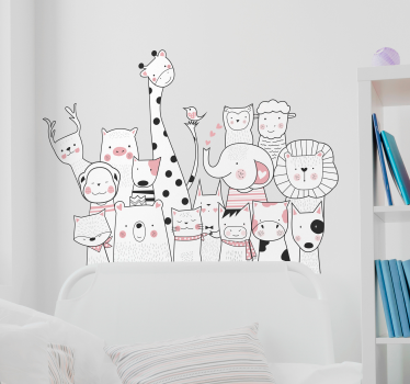 Sticker testiera disegno animale minimalista - TenStickers