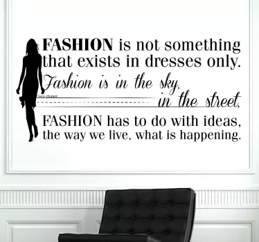 Sticker testo fashion - TenStickers