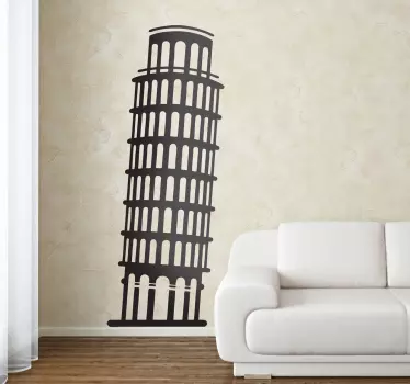 Sticker Torre di Pisa stilizzata - TenStickers