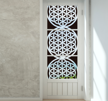 sticker finestra fiore della vita - TenStickers