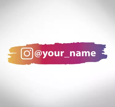 Stickers Instagram tratto di vernice personalizzato - TenStickers