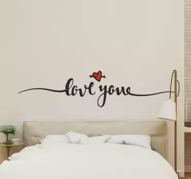 Ti amo adesivo testiera - TenStickers