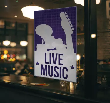 Vetrofania life music - TenStickers