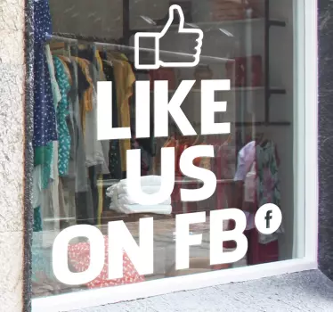Vetrofania  like us facebook - TenStickers