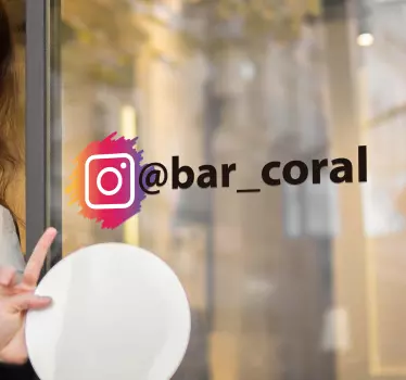 Vetrofania per vetrine logo Instagram personalizzato - TenStickers
