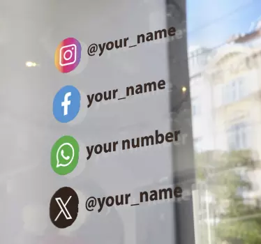 Vetrofania personalizzata per vetrine e social media - TenStickers