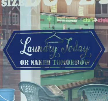 Vetrofanie divertenti per lavanderia - TenStickers