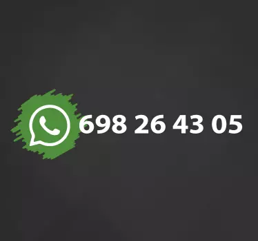 Vetrofanie numero di contatto personalizzabile - TenStickers