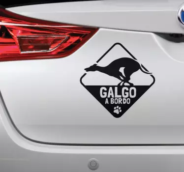 Vinilo decorativo galgo a bordo - TenStickers