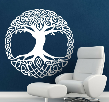 Adesivo murale albero Celtico - TenStickers