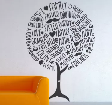 Wall sticker albero di famiglia - TenStickers