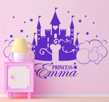 Wall sticker castello principessa - TenStickers