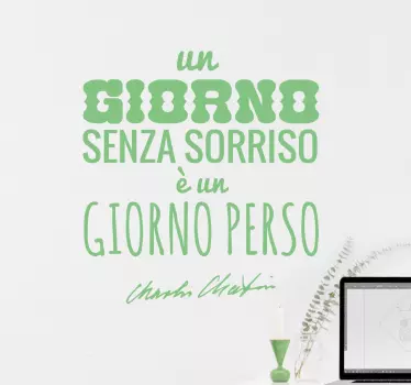 Wall Sticker Charlie Chaplin Frase - TenStickers