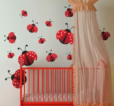 Adesivo murale coccinelle - TenStickers