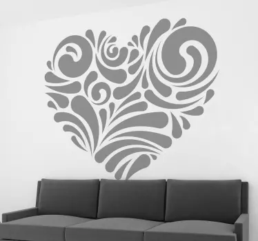 Wall Sticker cuore tribale - TenStickers