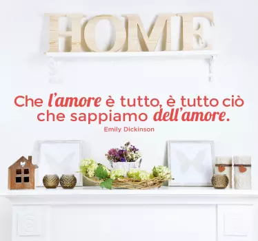 Wall Sticker Frase Amore - TenStickers