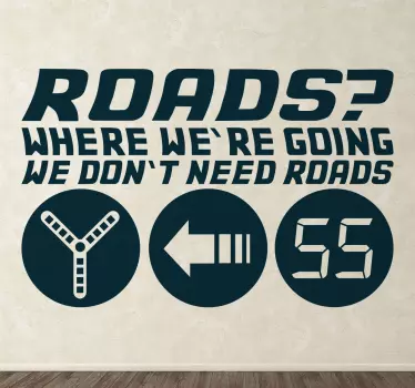 Wall sticker frase Ritorno al Futuro - TenStickers