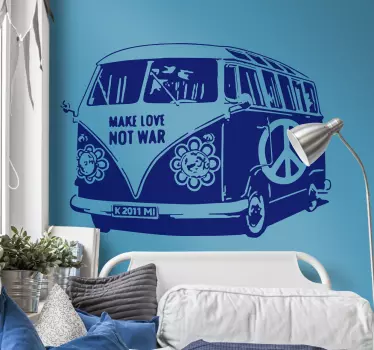 Wall sticker furgoncino Hippie - TenStickers