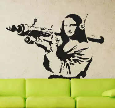 Adesivo murale Gioconda Banksy - TenStickers