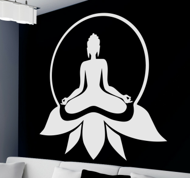 Adesivo murale logo Buddha - TenStickers