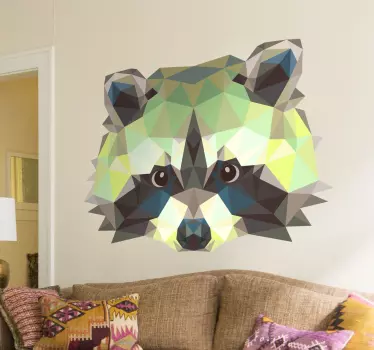 Wall sticker orsetto lavatore origami - TenStickers