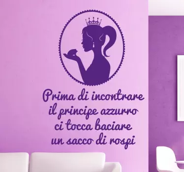 Wall Sticker Principessa e i Rospi - TenStickers