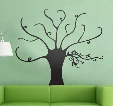 Wall sticker silhouette albero - TenStickers