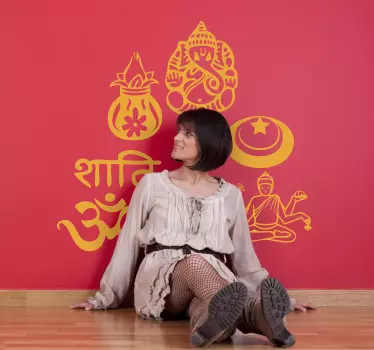 Adesivo simboli Hindu - TenStickers