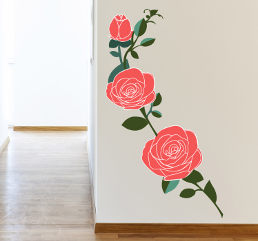 Wall sticker  tre rose - TenStickers