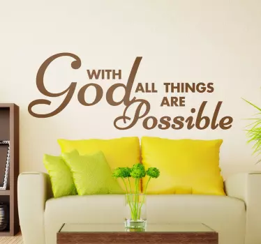 Wall sticker With God all the things are possible - TenStickers