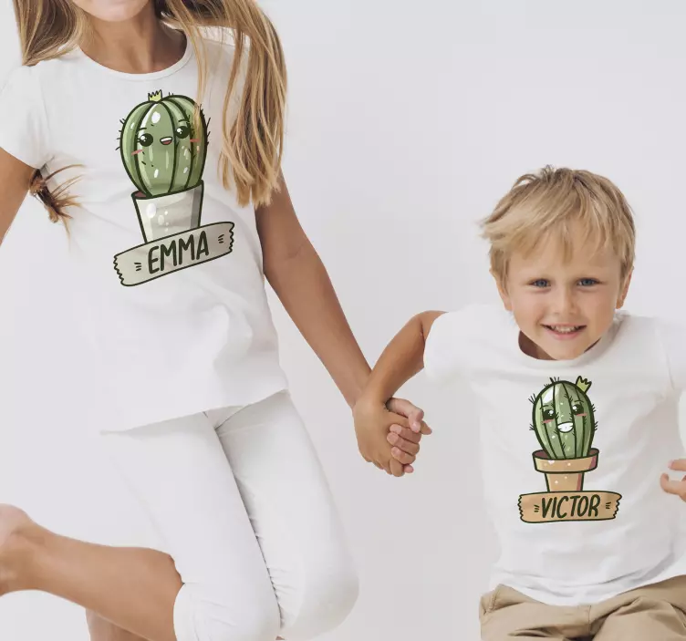 Magliette madre e figlia design cactus coppia - TenStickers